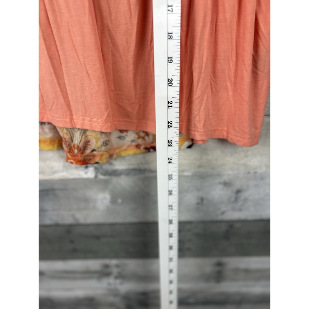 POL Women's Small Coral Short Sleeve Blouse - Picture 6 of 7